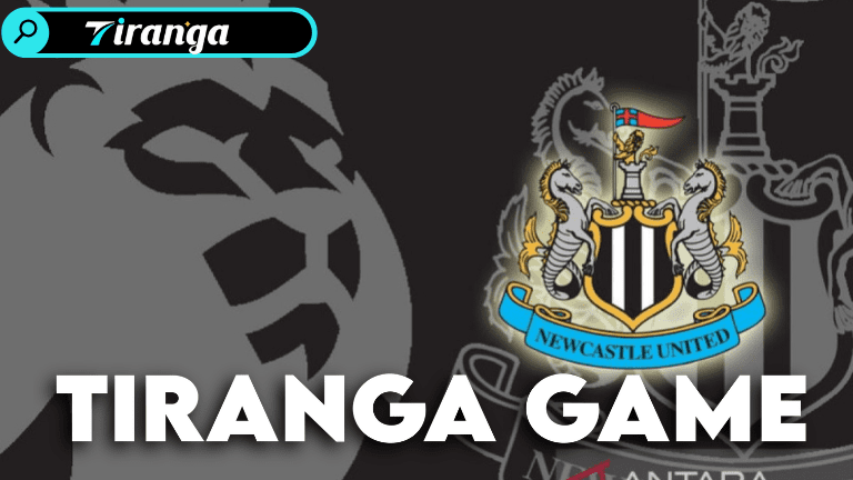 Newcastle United and Tiranga Game partnership artwork with colorful theme